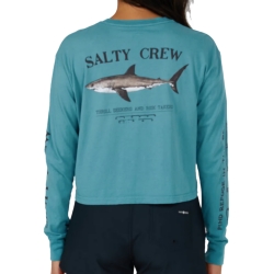 BRUCE LS CROP SEA GREEN XS (CO)